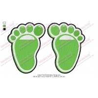 Green Feet Embroidery Design